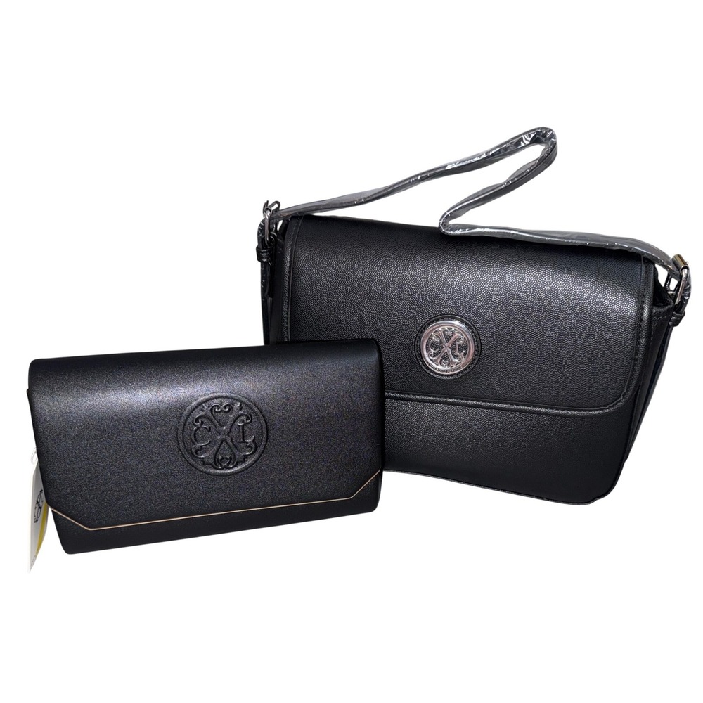 Lot of 2 CXL by Christian Lacroix black crossbody bags Madison and Karen NWT